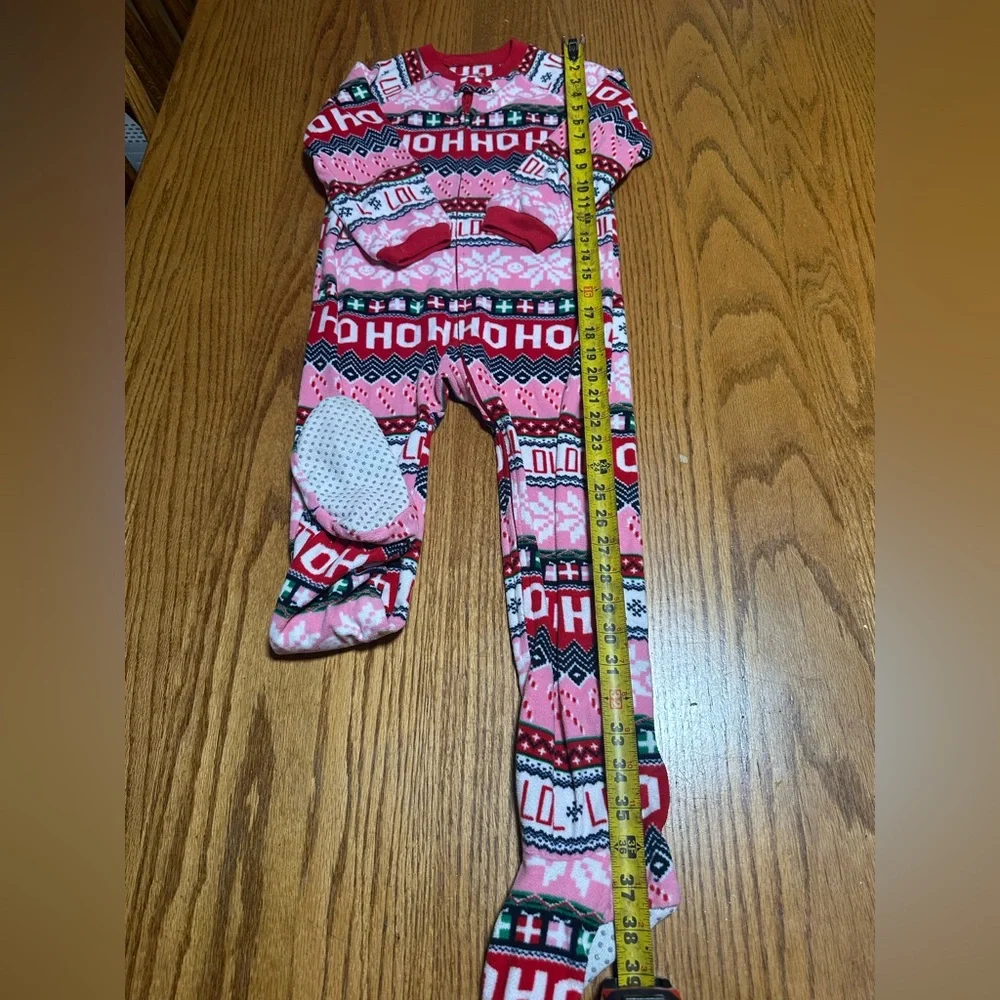 The Children's Place Pink and Red Festive Footie
